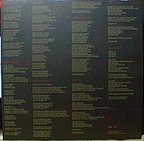 Vapor Trails US press LP lyric sheet front