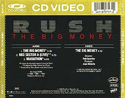 The Big Money CDV single back